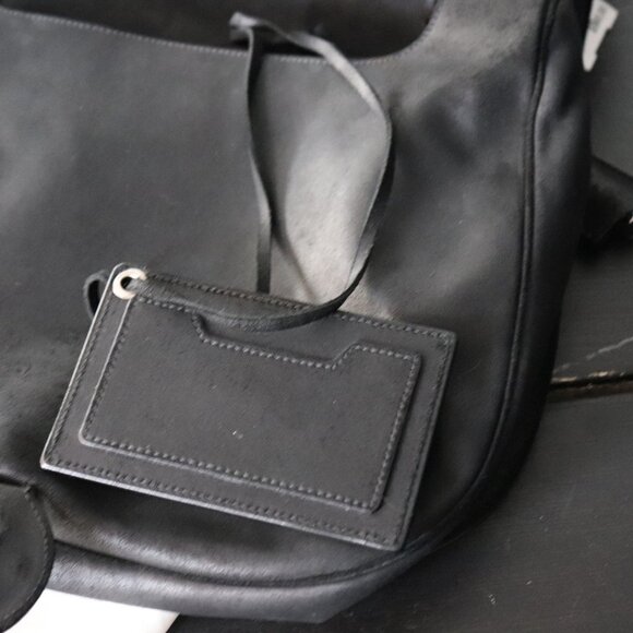 Balenciaga Womens Unisex Black Saddle Bag Suede Leather Top Handle Locking Purse - Picture 3 of 8